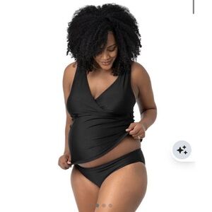 Kindred Bravely Nursing Swim Tank Black size Medium